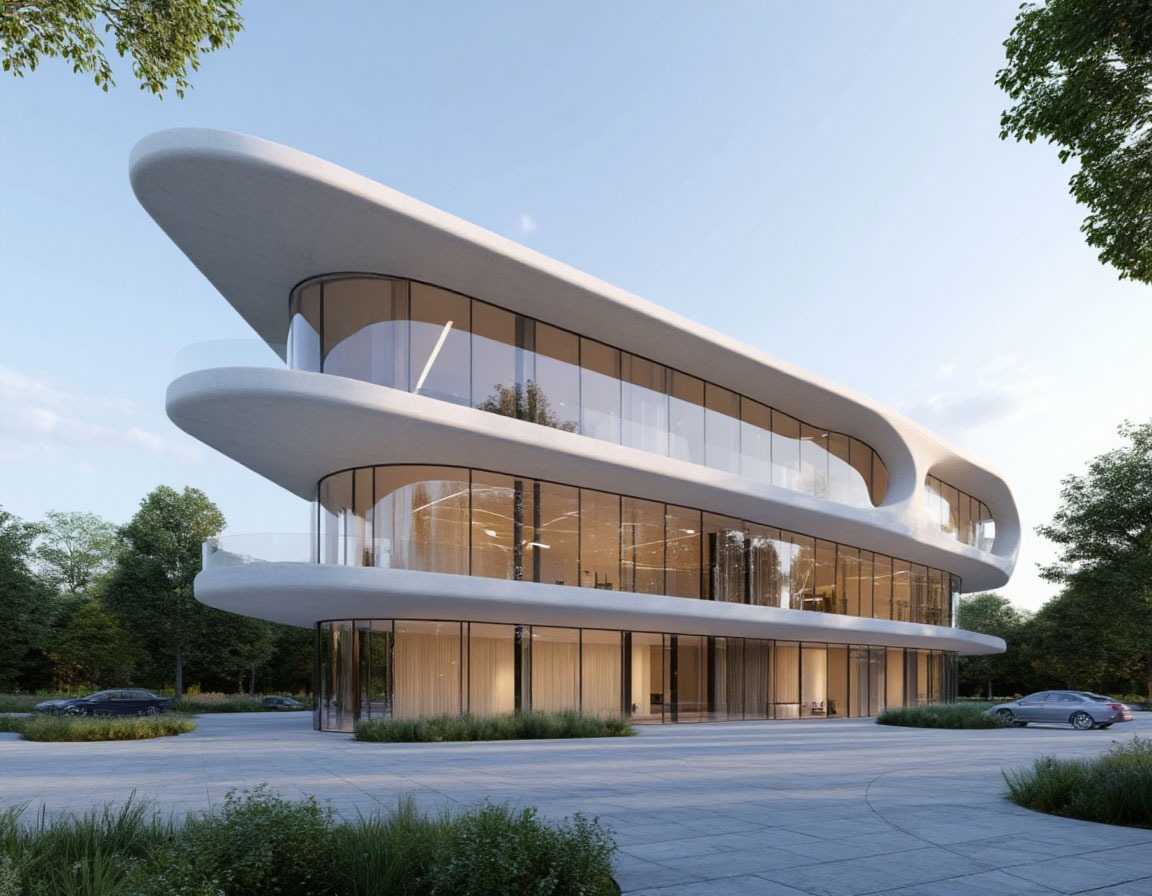 Вентилируемый фасад с облицовкой стеклофибробетоном