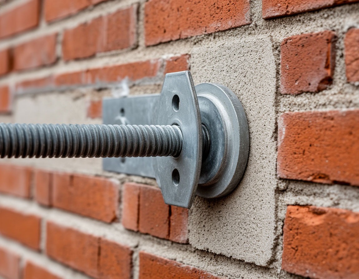 Натурные вырывные испытания фасадного анкера на стене здания