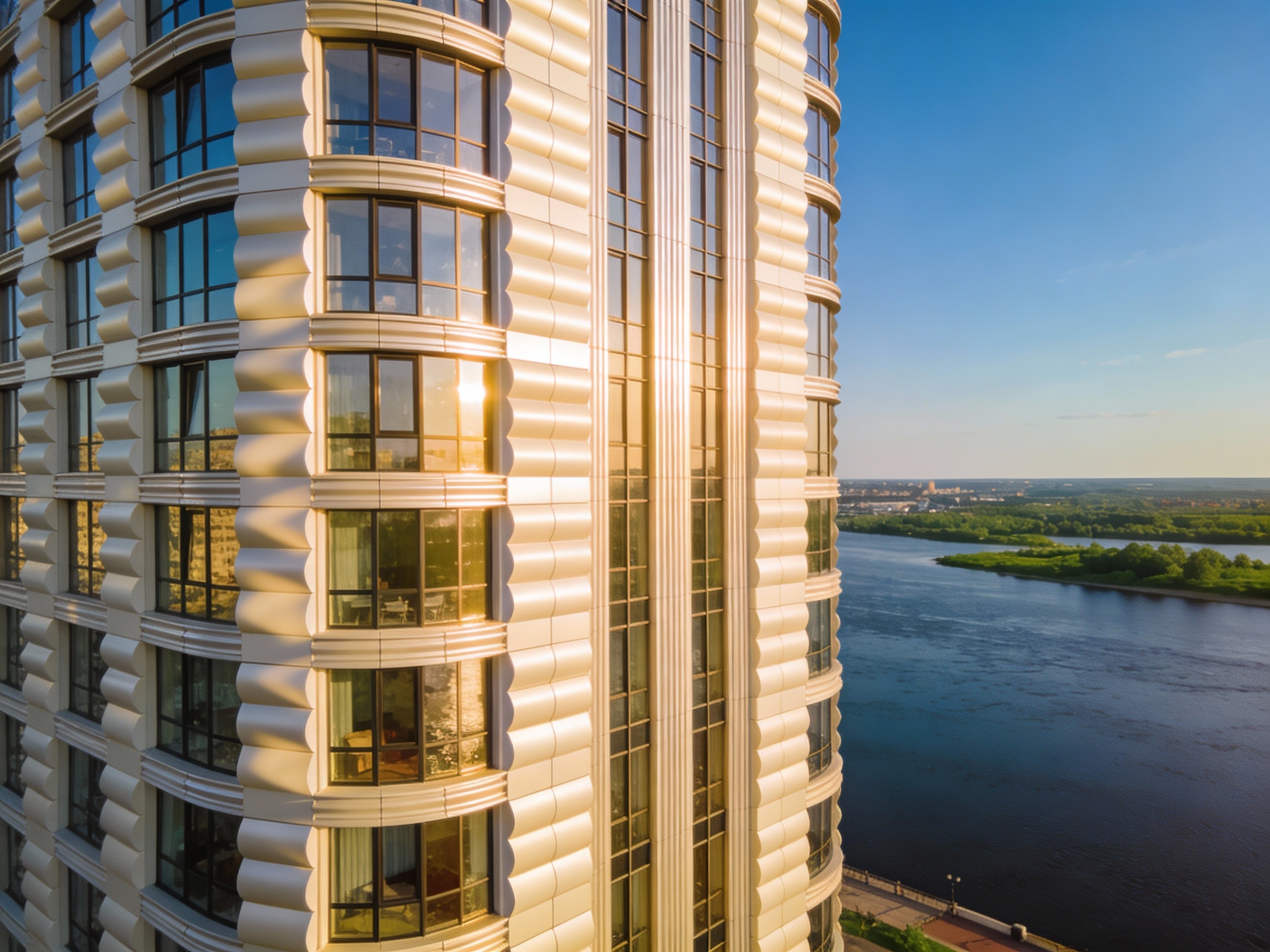 Вентилируемый фасад из из алюминиевых кассет рулонной окраски