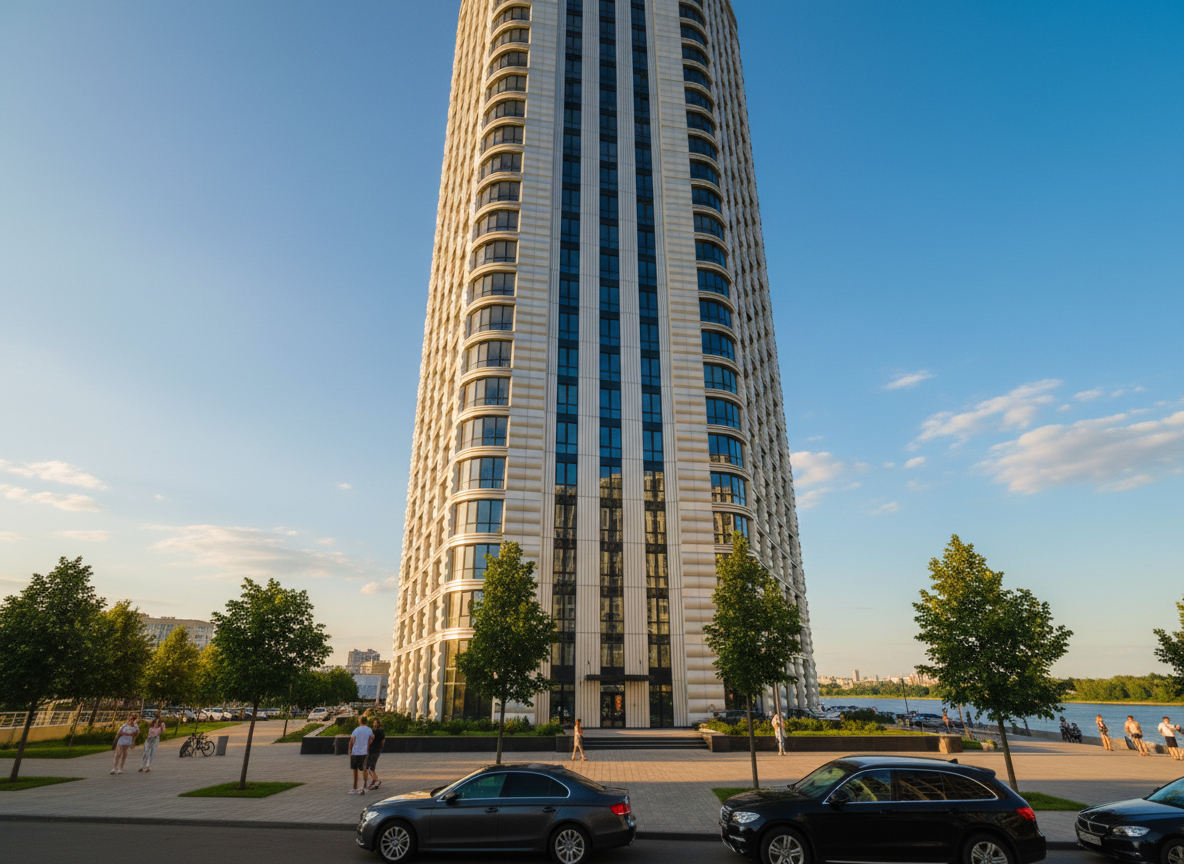 Вентилируемый фасад из из алюминиевых кассет рулонной окраски